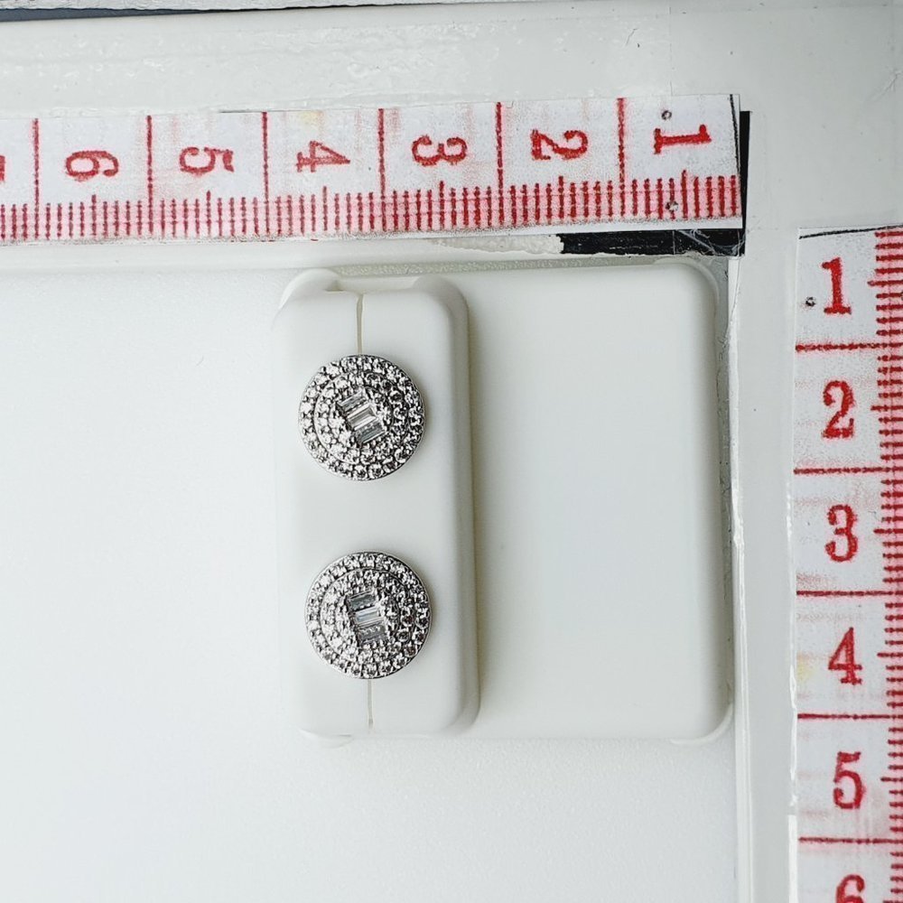 925 Sterling Silver Plated CZ Earrings, EVBRS573 - Picture 10 of 10